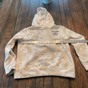 Abercrombie kids Creme and Brown Tie-Dye Hoodie Size 15/16
